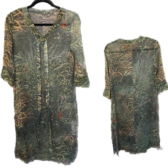 NWT Charsu Silk and Linen Cover Up - Picture 1 of 2